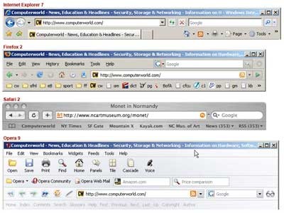 Browservergleich von computerworld